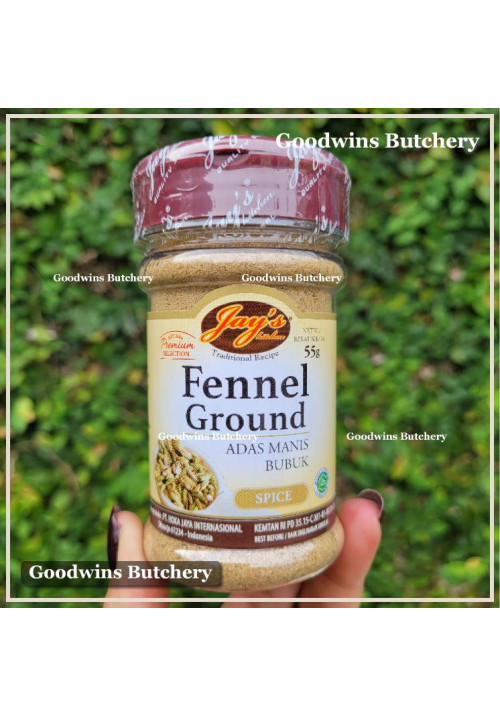 Herb spice Jay's FENNEL GROUND adas bubuk Jays 55g (EXP 30/11/2023)